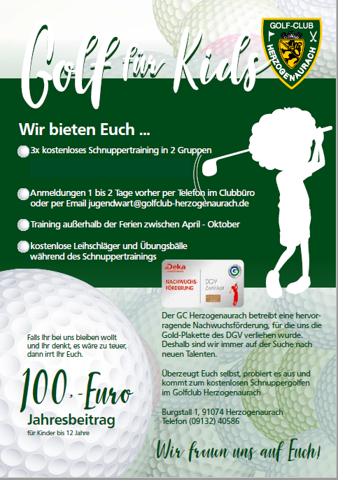 Golf-Club Herzogenaurach | Flyer Jugend