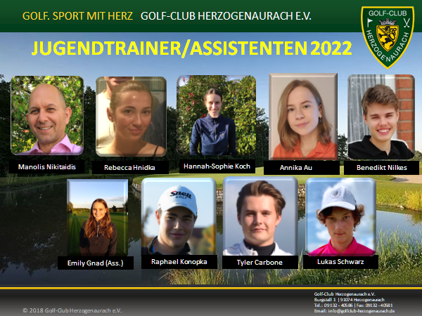 Golf-Club Herzogenaurach | Jugendtrainer u. Assistenten 2022