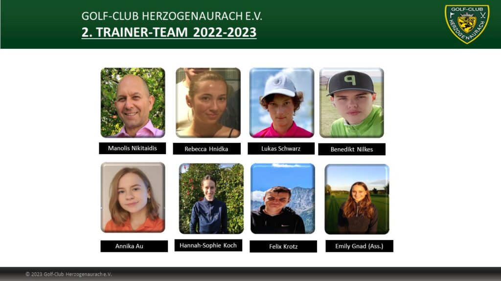 Golf-Club Herzogenaurach | Trainerteam 2023